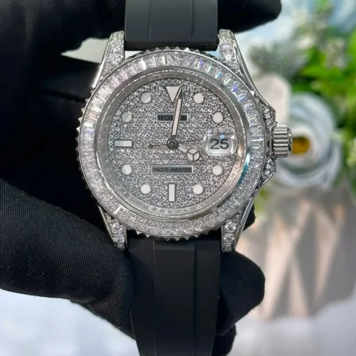 Rolex Yacht-Master 42 Oysterflex 226679TBR 18kt White Gold 42mm Baguette Diamond